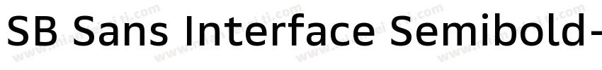 SB Sans Interface Semibold字体转换